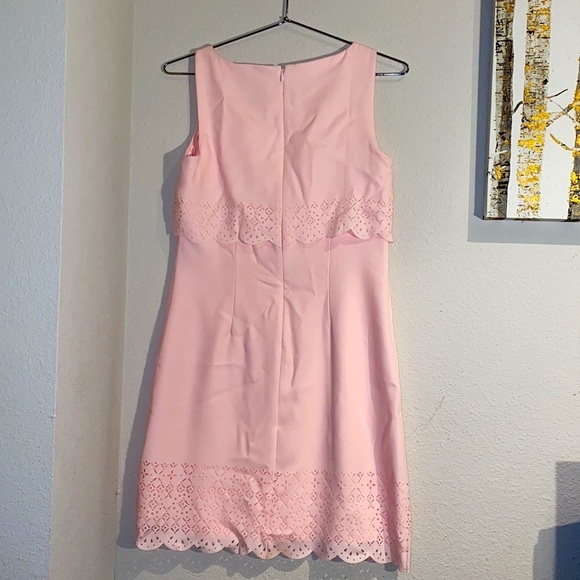 WHBM pastel light peach pink sleeveless dress 2 - Picture 4 of 9